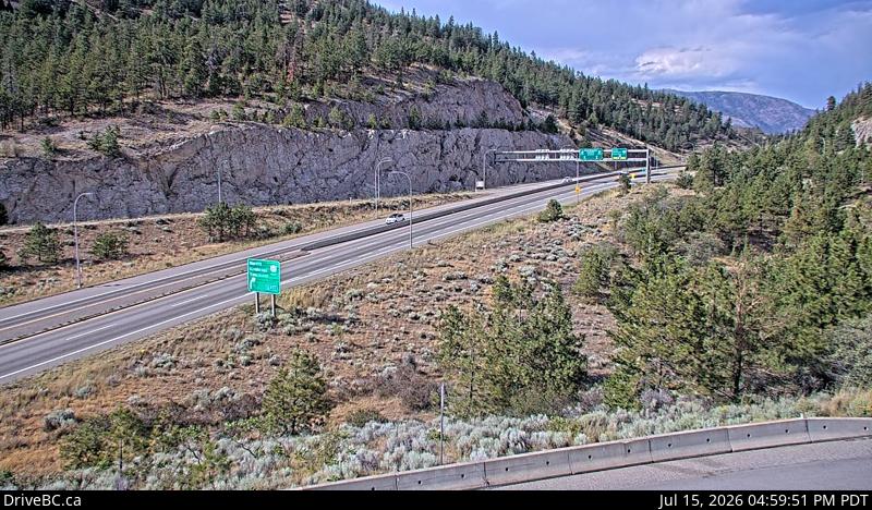 Live DriveBC webcam: Highway 97 at 97C — North on Highway 97C (Okanagan Connector)