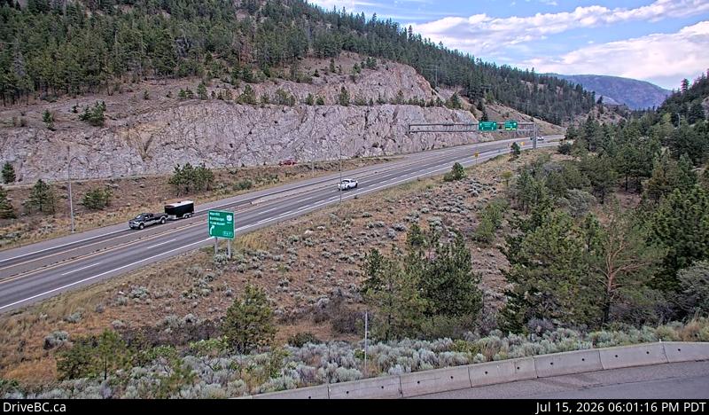 Live DriveBC webcam: Highway 97 at 97C — North on Highway 97C (Okanagan Connector)