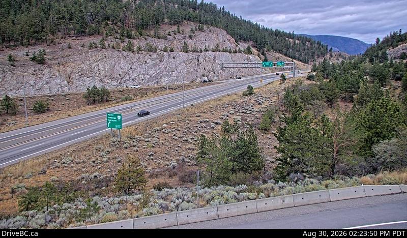DriveBC webcam: Highway 97 at 97C — North on Highway 97C (Okanagan Connector)