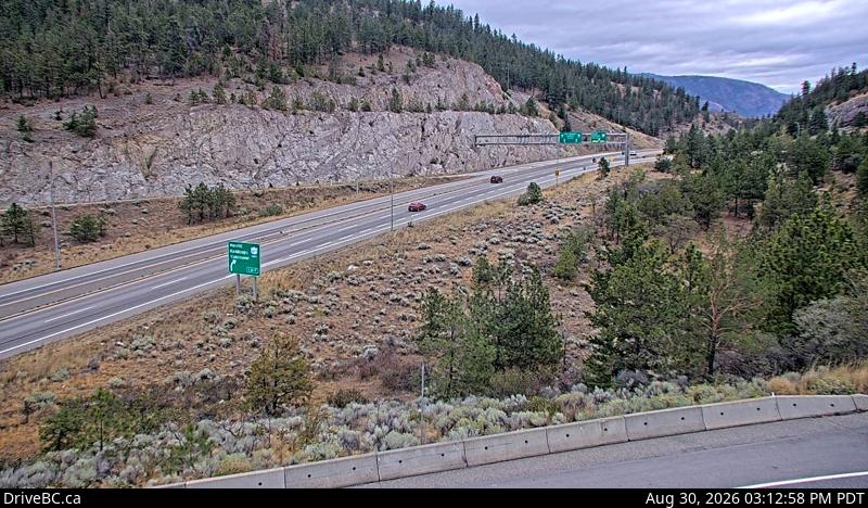 DriveBC webcam: Highway 97 at 97C — North on Highway 97C (Okanagan Connector)