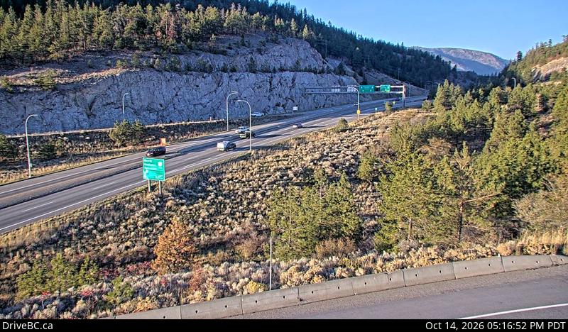 Live DriveBC webcam: Highway 97 at 97C — North on Highway 97C (Okanagan Connector)