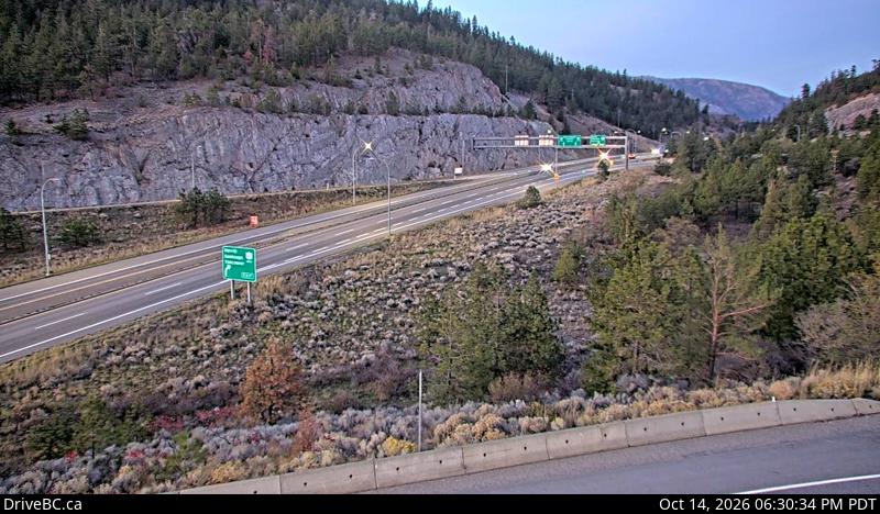 DriveBC webcam: Highway 97 at 97C — North on Highway 97C (Okanagan Connector)