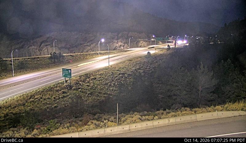 DriveBC webcam: Highway 97 at 97C — North on Highway 97C (Okanagan Connector)