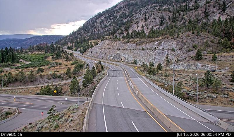Live DriveBC webcam: Highway 97 at 97C — West on Highway 97C (Okanagan Connector)