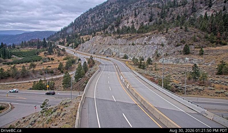 Live DriveBC webcam: Highway 97 at 97C — West on Highway 97C (Okanagan Connector)