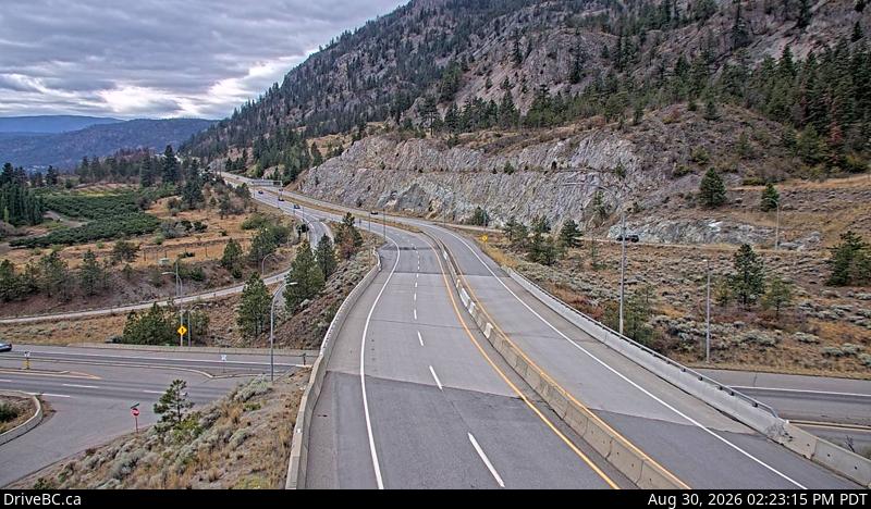 DriveBC webcam: Highway 97 at 97C — West on Highway 97C (Okanagan Connector)