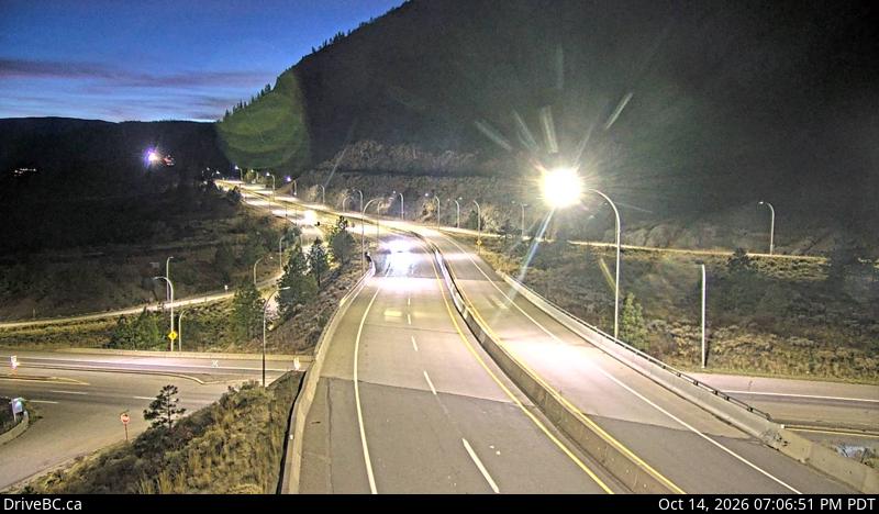 DriveBC webcam: Highway 97 at 97C — West on Highway 97C (Okanagan Connector)