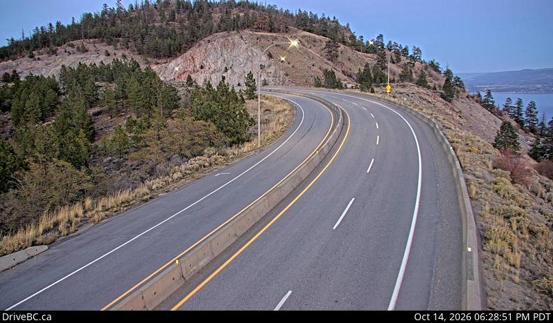 DriveBC webcam: Highway 97 at 97C — East on Highway 97C (Okanagan Connector)