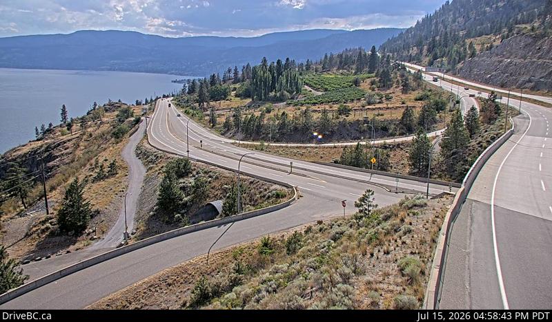Live DriveBC webcam: Highway 97 at 97C — South on Highway 97C (Okanagan Connector)