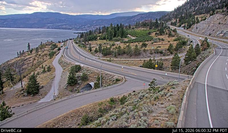 Live DriveBC webcam: Highway 97 at 97C — South on Highway 97C (Okanagan Connector)