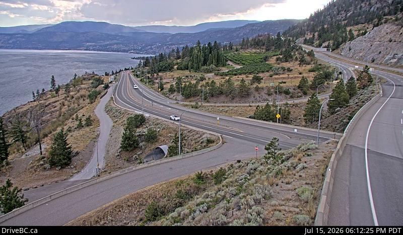 DriveBC webcam: Highway 97 at 97C — South on Highway 97C (Okanagan Connector)