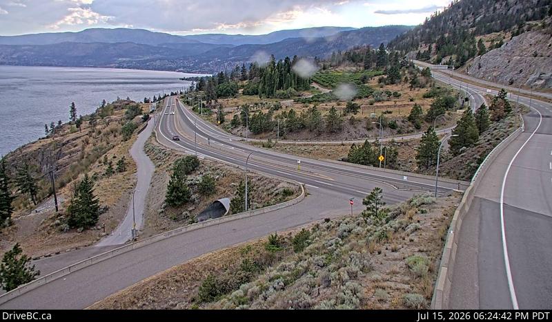 DriveBC webcam: Highway 97 at 97C — South on Highway 97C (Okanagan Connector)