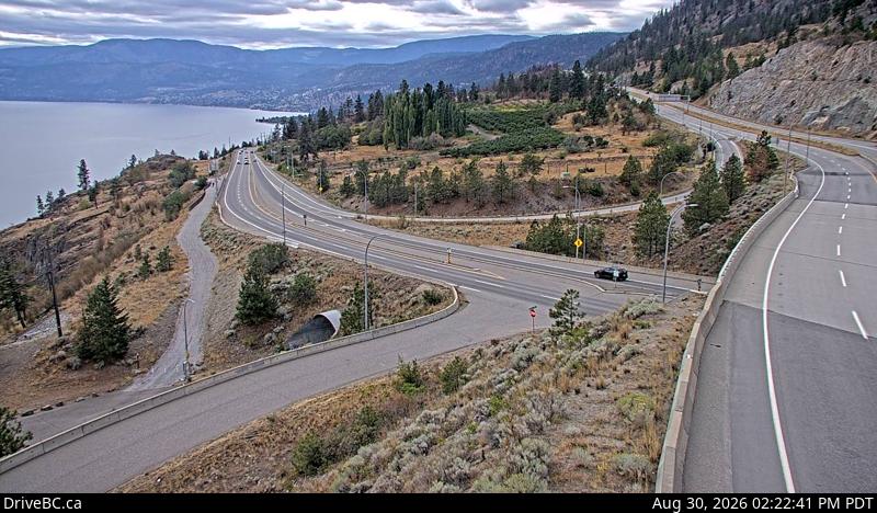 DriveBC webcam: Highway 97 at 97C — South on Highway 97C (Okanagan Connector)