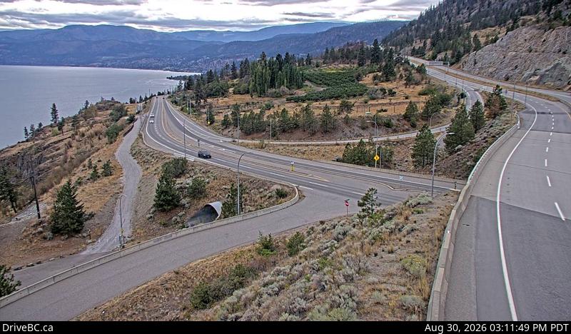 DriveBC webcam: Highway 97 at 97C — South on Highway 97C (Okanagan Connector)
