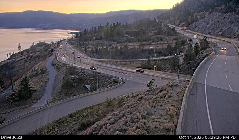 DriveBC webcam: Highway 97 at 97C — South on Highway 97C (Okanagan Connector)
