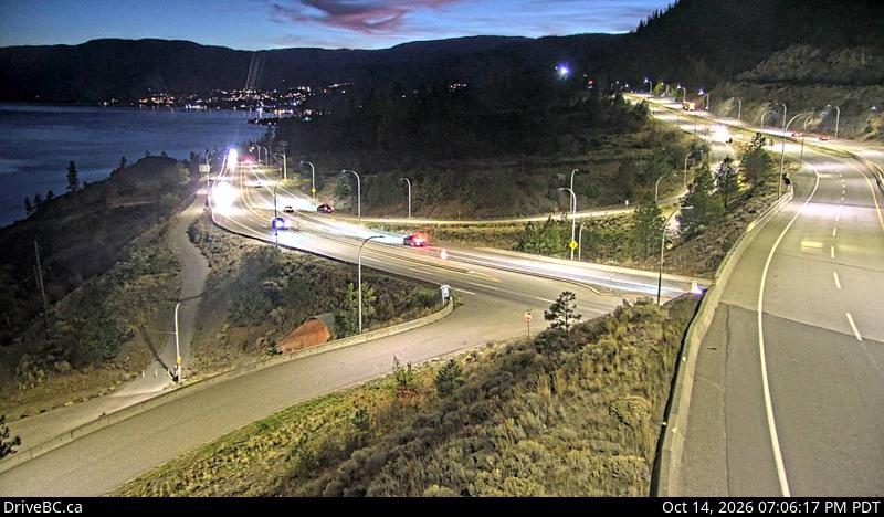 DriveBC webcam: Highway 97 at 97C — South on Highway 97C (Okanagan Connector)