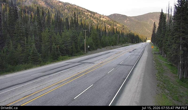 DriveBC webcam: Allison Pass — East on Highway 3 (Hope-Princeton)