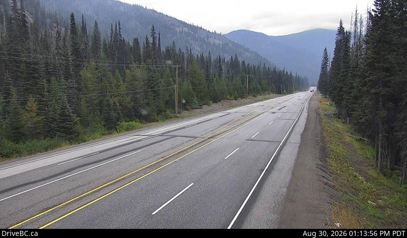 Live DriveBC webcam: Allison Pass — East on Highway 3 (Hope-Princeton)
