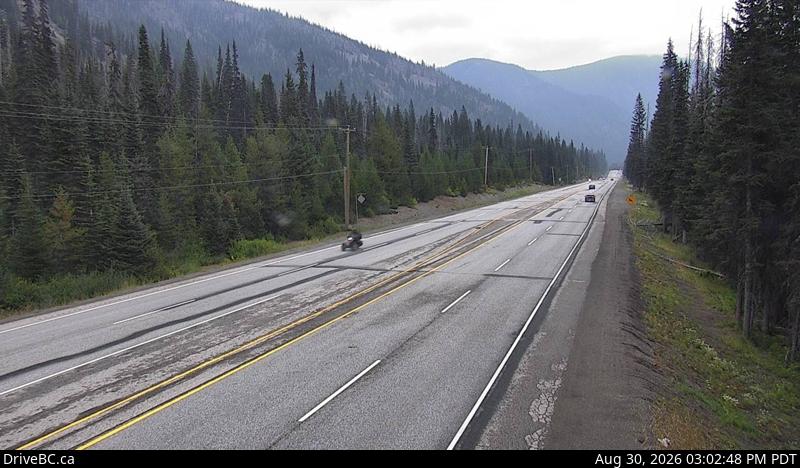 DriveBC webcam: Allison Pass — East on Highway 3 (Hope-Princeton)