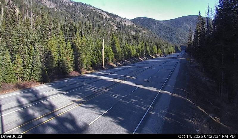 DriveBC webcam: Allison Pass — East on Highway 3 (Hope-Princeton)