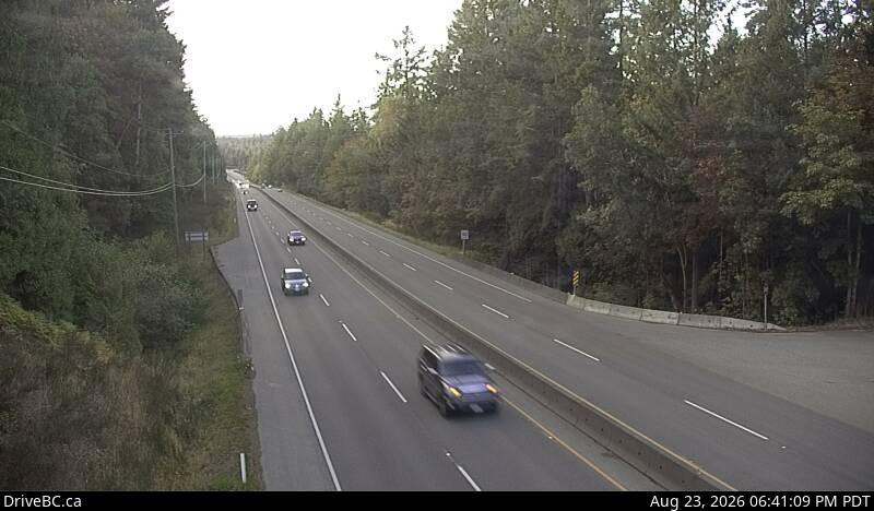 DriveBC webcam: Malahat at Bamberton — North on Highway 1 (Malahat)
