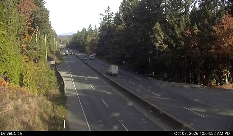 DriveBC webcam: Malahat at Bamberton — North on Highway 1 (Malahat)