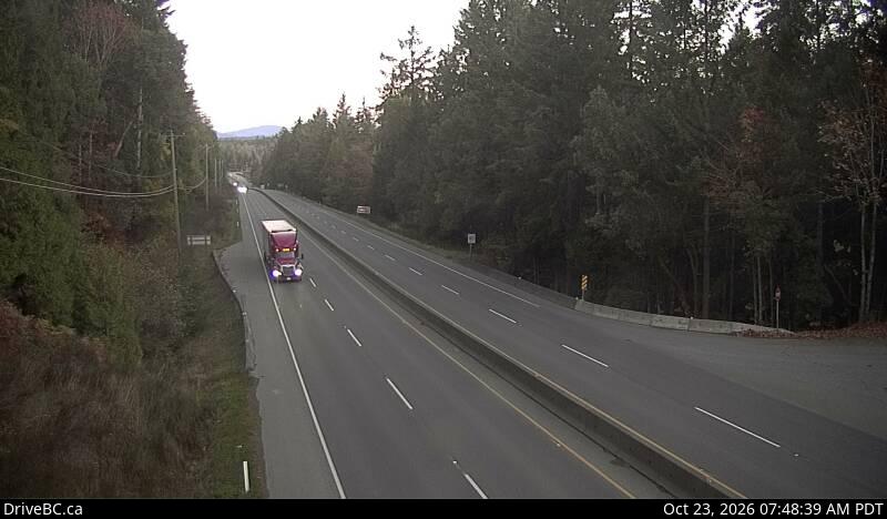 DriveBC webcam: Malahat at Bamberton — North on Highway 1 (Malahat)
