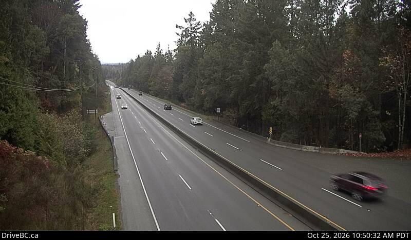 DriveBC webcam: Malahat at Bamberton — North on Highway 1 (Malahat)