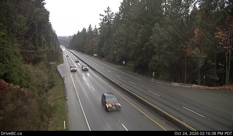 DriveBC webcam: Malahat at Bamberton — North on Highway 1 (Malahat)