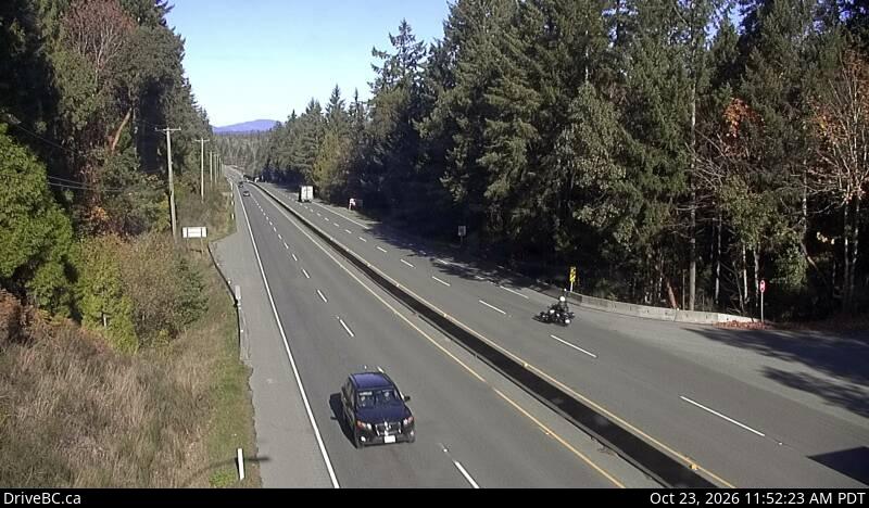 DriveBC webcam: Malahat at Bamberton — North on Highway 1 (Malahat)