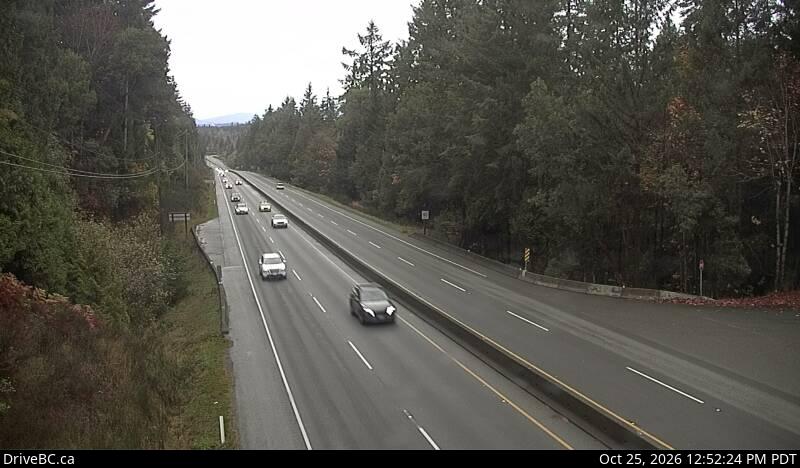 DriveBC webcam: Malahat at Bamberton — North on Highway 1 (Malahat)