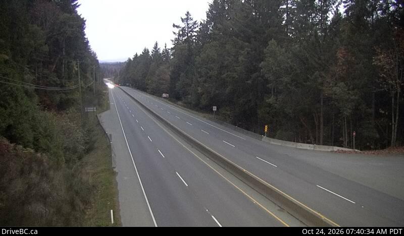 DriveBC webcam: Malahat at Bamberton — North on Highway 1 (Malahat)