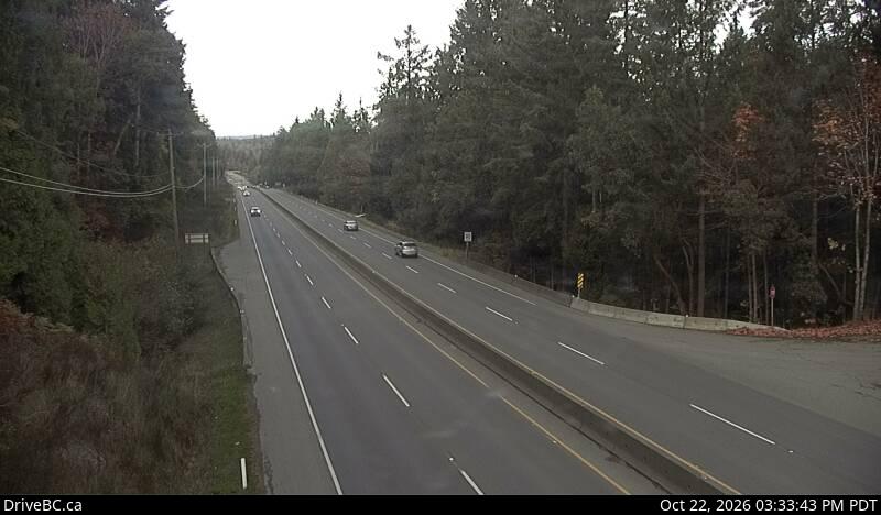 DriveBC webcam: Malahat at Bamberton — North on Highway 1 (Malahat)