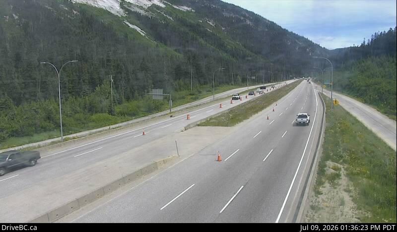 Zopkios Northbound — Hwy 5 northbound at Zopkios Rest Area, near Coquihalla Summit