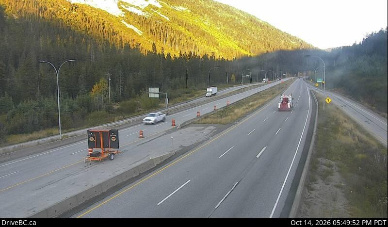Zopkios Northbound — Hwy 5 northbound at Zopkios Rest Area, near Coquihalla Summit