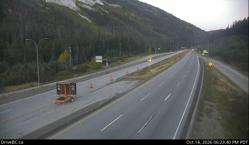 Zopkios Northbound — Hwy 5 northbound at Zopkios Rest Area, near Coquihalla Summit