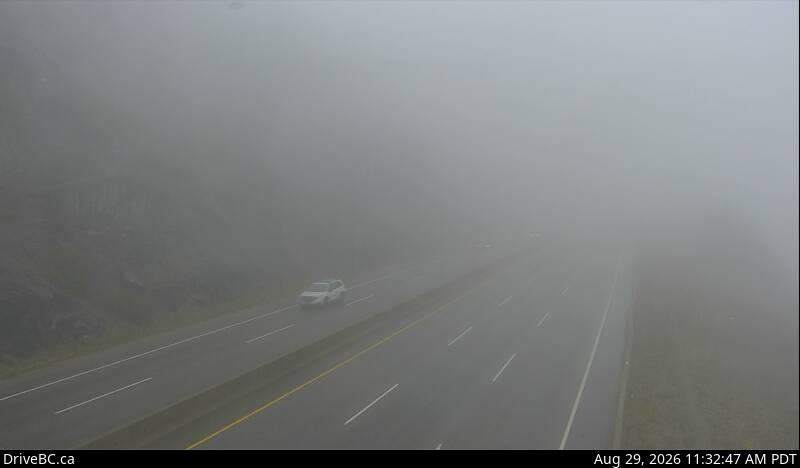 Coquihalla Summit — North — Hwy 5 about 7 km north of Zopkios Brake Check, looking north