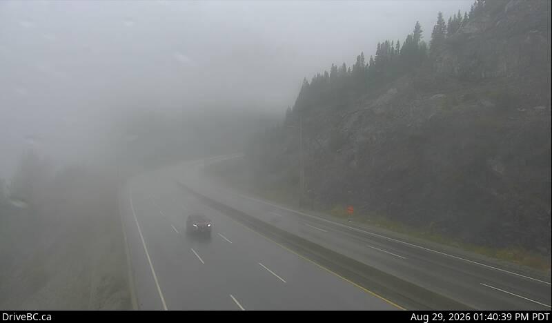 Coquihalla Summit — South — Hwy 5 about 7 km north of Zopkios Brake Check, looking south