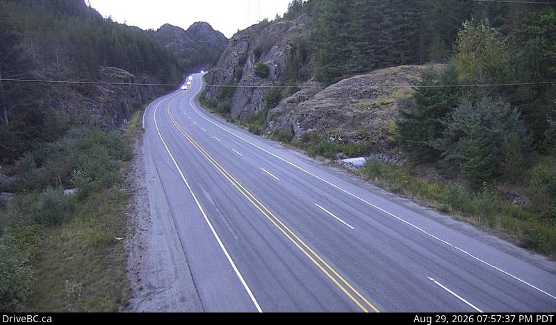 DriveBC webcam: Culliton Creek — North on Highway 99 (Sea to Sky Highway)