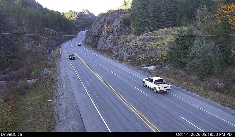 Live DriveBC webcam: Culliton Creek — North on Highway 99 (Sea to Sky)