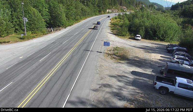 DriveBC webcam: Culliton Creek — South on Highway 99 (Sea to Sky Highway)