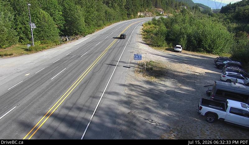 DriveBC webcam: Culliton Creek — South on Highway 99 (Sea to Sky Highway)