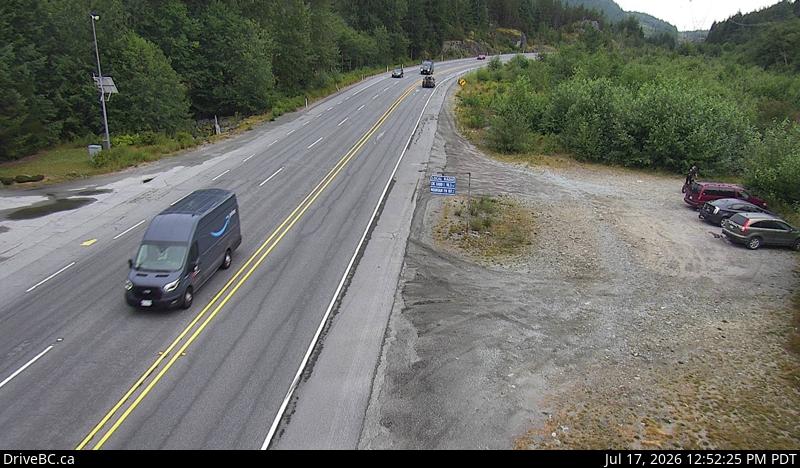 DriveBC webcam: Culliton Creek — South on Highway 99 (Sea to Sky Highway)