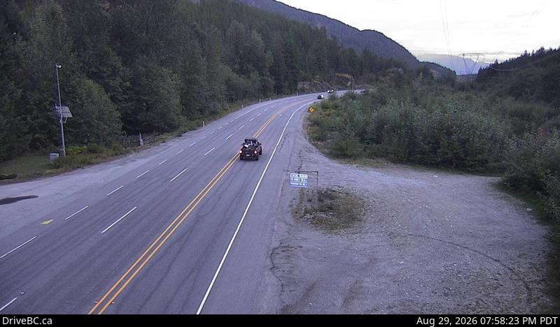 DriveBC webcam: Culliton Creek — South on Highway 99 (Sea to Sky Highway)