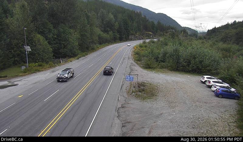 Live DriveBC webcam: Culliton Creek — South on Highway 99 (Sea to Sky)