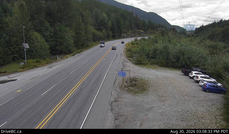 DriveBC webcam: Culliton Creek — South on Highway 99 (Sea to Sky Highway)