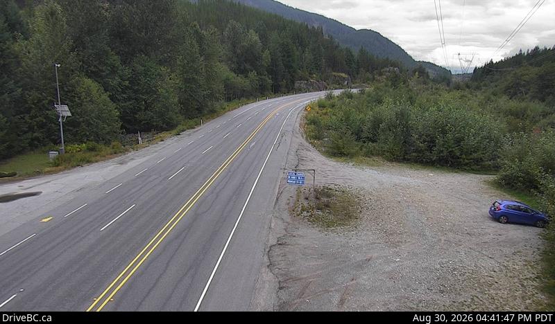 DriveBC webcam: Culliton Creek — South on Highway 99 (Sea to Sky Highway)