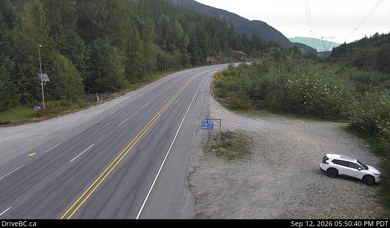 Live DriveBC webcam: Culliton Creek — South on Highway 99 (Sea to Sky)