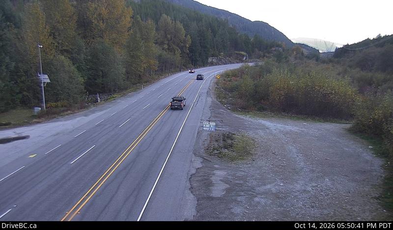 DriveBC webcam: Culliton Creek — South on Highway 99 (Sea to Sky Highway)