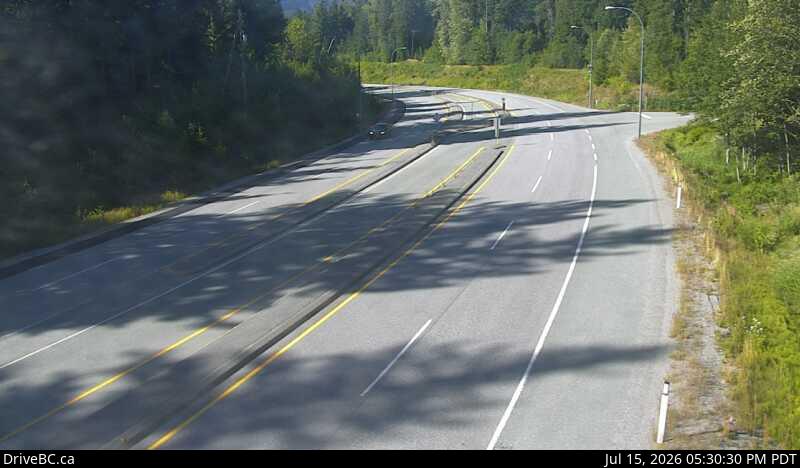 Live DriveBC webcam: Daisy Lake — North on Highway 99 (Sea to Sky)